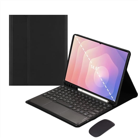Touch Keyboard Case with Mouse for Samsung Galaxy Tab S11 Ultra 14.6" 2025 (SM-X930/SM-X936B), Magnetically Detachable Bluetooth Keyboard, Slim Stand Cover