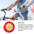 thumbnail image 2 of Sonnette de Bicyclette Alarme Anneau de Vélo en Forme de Fleur Décorative Vélo Décoratif Guidon de Vélo Sonnette de Guidon, Rouge et Blanc, 2 of 8
