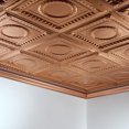 thumbnail image 5 of Fasade Rosette Vinyl 2ft x 4ft Glue Up Ceiling Panel Polished Copper 5 Pack, 5 of 5