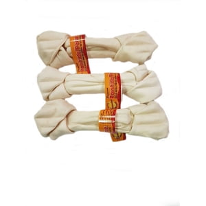 Masters Best Friend 3 Boîte d'os de noeuds de rawhide pour chiens 8-9"