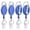 Blue, variant on GOGO 4 Packs Retractable Keychain Badge Holder with Carabiner Reel Belt Clip and Key Ring, Assorted