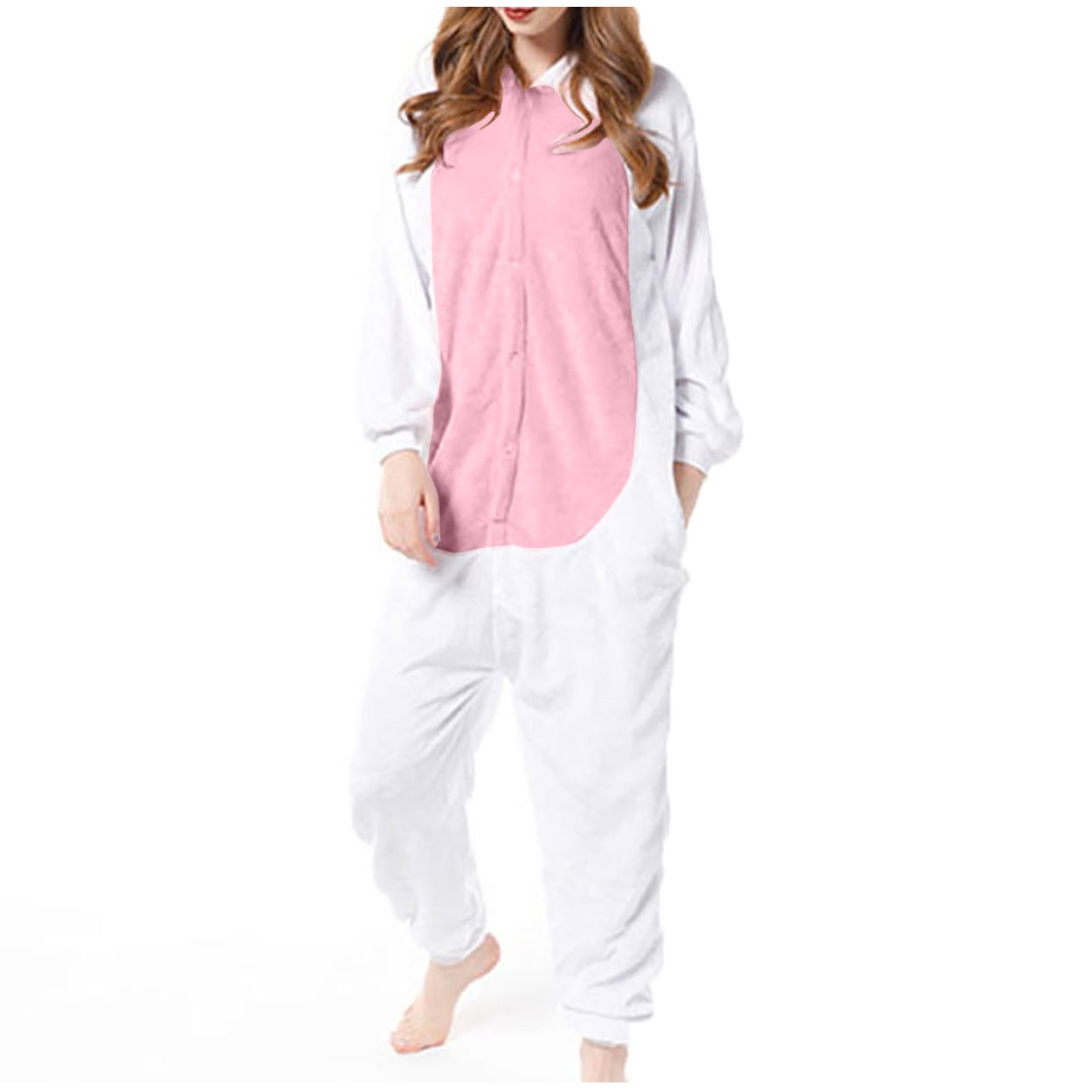 Combinaisons pour Femmes Hiver Grenouillère Adulte Costume Peluche Combinaison une Pièce Pyjama Confortable pour Femmes Combinaison d'Hiver pour Femmes 2023 en Liquidation