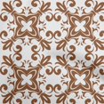 thumbnail image 1 of oneOone Cotton Flex Brown Fabric Asian Block Floral Craft Projects Decor Fabric Printed By The Yard 40 Inch Wide, 1 of 4