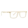 thumbnail image 1 of Fashion Square Glasses Non Clear Lens PC Frame Metal Decoration Rivet Design Anti Eye Fatigue Replaceable Lens for Daily Wear Reading Business Electronic Games, 1 of 3