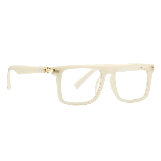 Fashion Square Glasses Non Clear Lens PC Frame Metal Decoration Rivet Design Anti Eye Fatigue Replaceable Lens for Daily Wear Reading Business Electronic Games