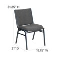thumbnail image 3 of Bowery Hill Chaise Empilable Contemporaine Rembourrée, Fini Gris, 3 of 7