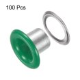 thumbnail image 3 of Unique Bargains 100PCS Grommets Eyelets 1/5 Inch (5mm) ID Hole Metal Self Backing Eyelet with Washers for Leather Green, 3 of 7