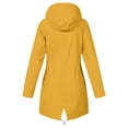 thumbnail image 4 of DPTALR Women Casual Solid Jacket Outdoor Plus Size Hooded Windproof Loose Coat, 4 of 4