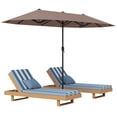 thumbnail image 1 of Gymax Parasol de Patio Double Face de 13 Pi, Grand Parasol d'Extérieur Format Jumeau, Café, 1 of 10