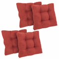 thumbnail image 1 of 19-inch Squared Microsuede Tufted Dining Chair Cushion (Set of Four), 1 of 2