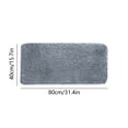 thumbnail image 3 of Plush Velvet Fleece Bath Mat - Ultra Soft & Water Absorbent, Non-Slip Backing, Machine Washable, Modern Solid Color Bathroom Rug, Dark Gray, JKODE, 3 of 9