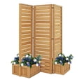 thumbnail image 1 of Yardistry YM11703 Fusion Planter Cedar Privacy Screen, Brown, 1 of 4