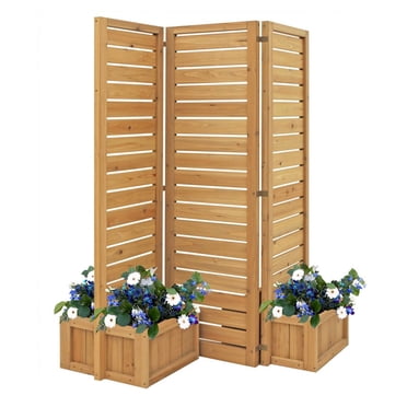 Yardistry YM11703 Fusion Moustiquaire de Confidentialité pour Jardinière en Cèdre, Brun