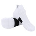 thumbnail image 2 of Chaussettes de Sport pour Course, Chaussettes Absorbant les Chocs Contraction Épaissie pour Réduire la Pression à la Cheville pour Exercice Blanc+noir, 2 of 8