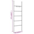 thumbnail image 4 of vidaXL Towel Rack Ladder with 5 Tiers Black 58x175 cm Iron, 4 of 4