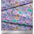 thumbnail image 3 of Soimoi Rayon Fabric Camera,Hat & Briefcase Travel Print Fabric by The Yard 56 Inch Wide, 3 of 3
