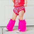 thumbnail image 3 of Faithtur Girl's Faux Fur Leg Warmers Solid Color Soft Cozy Fuzzy Boot Cuff Cover Party Costumes, 3 of 5