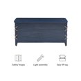 thumbnail image 4 of Linon Zana Coffre de Rangement Doublé de Cèdre avec Détail de Corde en Bois Vieilli Bleu, 4 of 20