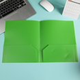 thumbnail image 1 of ZTTD 1 Pack Folder with Pockets, Colored File Folder with Pockets and Business Card Holder, Durable Heavy Duty 2-Pocket Folder for Home Office, Letter Size(01-Green), 1 of 9