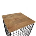 thumbnail image 2 of hometrends Cage Accent Table with Wood Top, 2 of 3