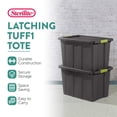 thumbnail image 3 of Sterilite Tuff1 Latching 30 Gallon Plastic Storage Tote Container (12 Pack), 3 of 9