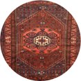 thumbnail image 1 of Ahgly Company Machine Washable Indoor Round Traditional Tomato Red Area Rugs, 4' Round, 1 of 7