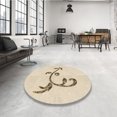 thumbnail image 4 of Ahgly Company Tapis d'Intérieur Lavables à la Machine, Carrés, Style Transitionnel, Mocassin Beige, Tapis de Zone, 5 Pieds Carré, 4 of 7