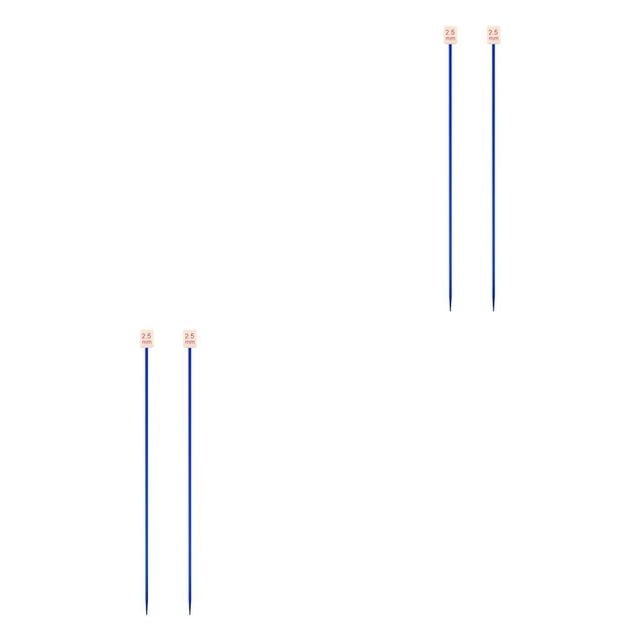 kurtrusly Color Random Knitting Needles Glove Portable Aluminum Weaving Needle Handknitting Tool Needleworking Equipment 2.5mm 2Set