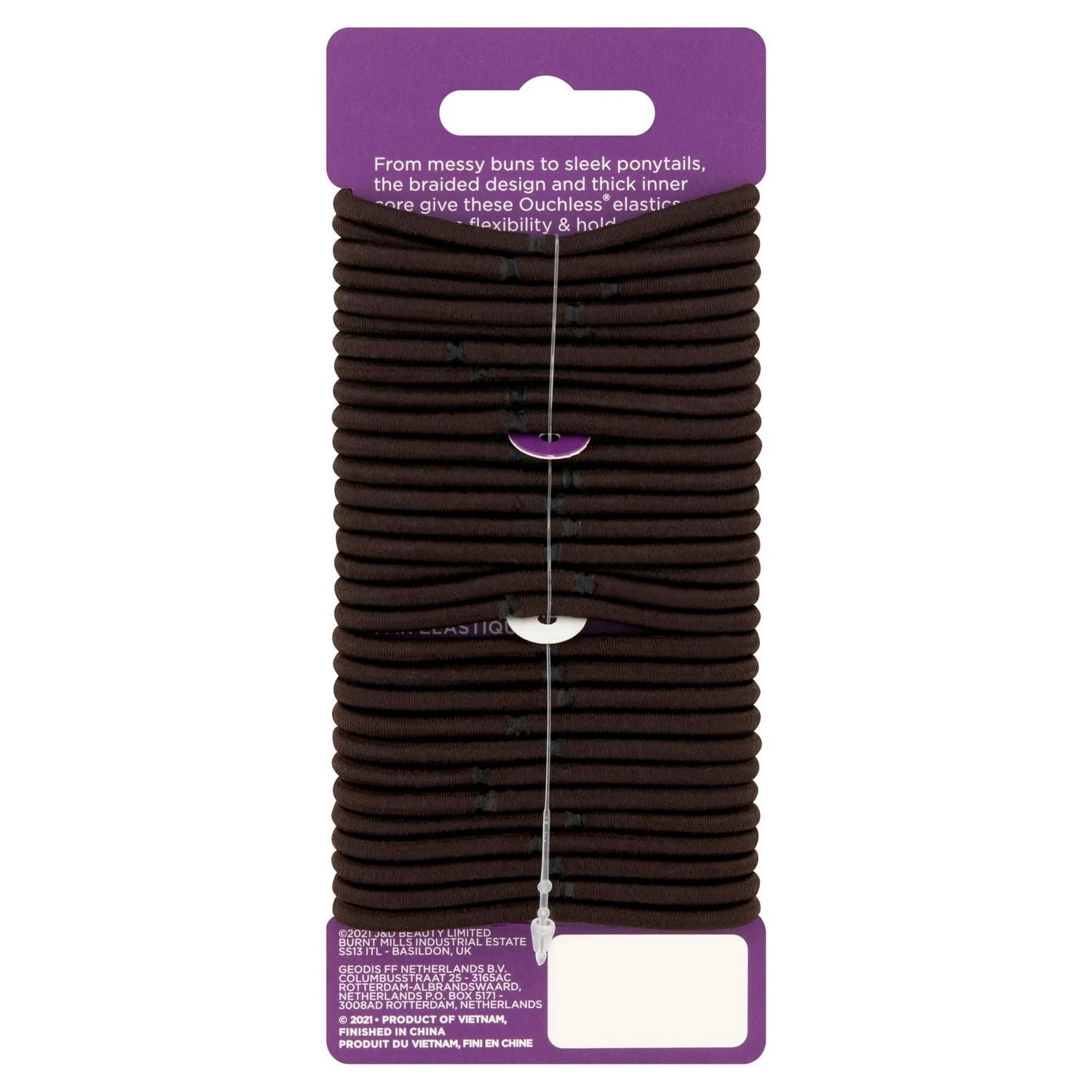 Goody Ouchless Brown Hair Elastics - No Metal Gentle Hair Ties - 30 Ct (with bonus)