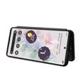 thumbnail image 2 of Étui pour Google Pixel 7 Pro 5G, Étui Folio à Rabat Magnétique en Cuir Fibre de Carbone avec Porte-Cartes et Support, 2 of 5