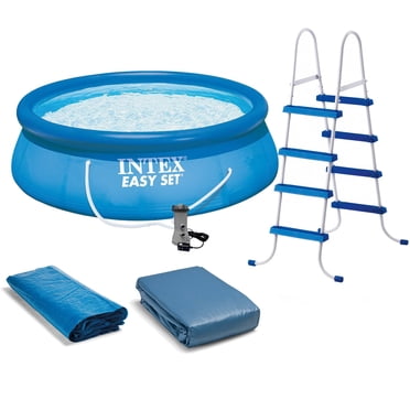 Intex 15ft x 48in Easy Swimming Pool Kit w/ 1000 GPH GFCI Filter Pump 26167EH