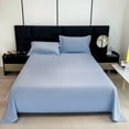 thumbnail image 4 of UsRHHA Plain Bed Sheet, 150x230cm Moisture-Wicking Aloe Cloth for Home, Comfortable Linens, 4 of 6