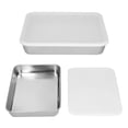 thumbnail image 4 of Wchiuoe Food Storage Box,Stainless Steel Baking Tray Deep Flat Non Stick Baking Pan Food Storage Box with Cover,Non Stick Tray, 4 of 9