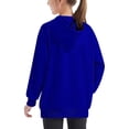 thumbnail image 4 of Hauts pour Bébés Filles Rabais Chandail à Capuchon à Col Rond Surdimensionné Mode pour Enfants Chandail à Manches Longues Hauts 4-14 Ans pour Filles et Garçons T-Shirts à Manches Longues pour Filles Bleu 11T, 4 of 6