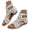 White, variant on Women's Slip On Hollow Out Flat Sandals Retro Low Wedge Walking Shoes Adjustable Buckle Strap Beach Slides White Size 7.5