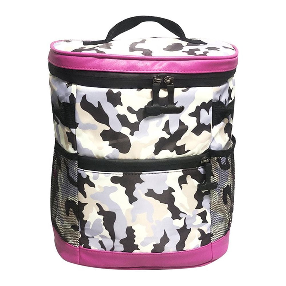 Cooler Bag Fashion Leopard Camo 18L Large Capacity Leakproof Waterproof For Camp Travel Creative Insulated Backpack
