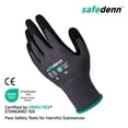 thumbnail image 2 of Safedenn Touch Screen Compatible Work Gloves with Non-Slip MicroFoam Coating, 6 Pairs, L, 2 of 7