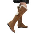 thumbnail image 1 of Bottes d'Automne Femmes Isolation Épaissie Talons Inclinés Longs Bottes de Chevalier Chaussures Filles en Liquidation, 1 of 6