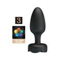 thumbnail image 4 of Pretty Love Osborn Medium Vibrating Anal Plug w/ RGB Bottom Light, Black, 4 of 5