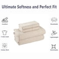 thumbnail image 2 of Mainstays Cotton Rich Extra Soft Jersey Bed Sheet Set, King, Oatmeal, 4 Pieces, 2 of 6