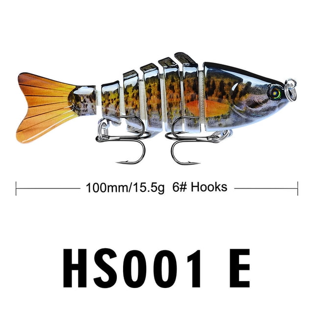 Feltree Luya Lures 15.5 Plastic Hard Lures 7 Knots Multi-segmented Fishing Lures Decoy Lures