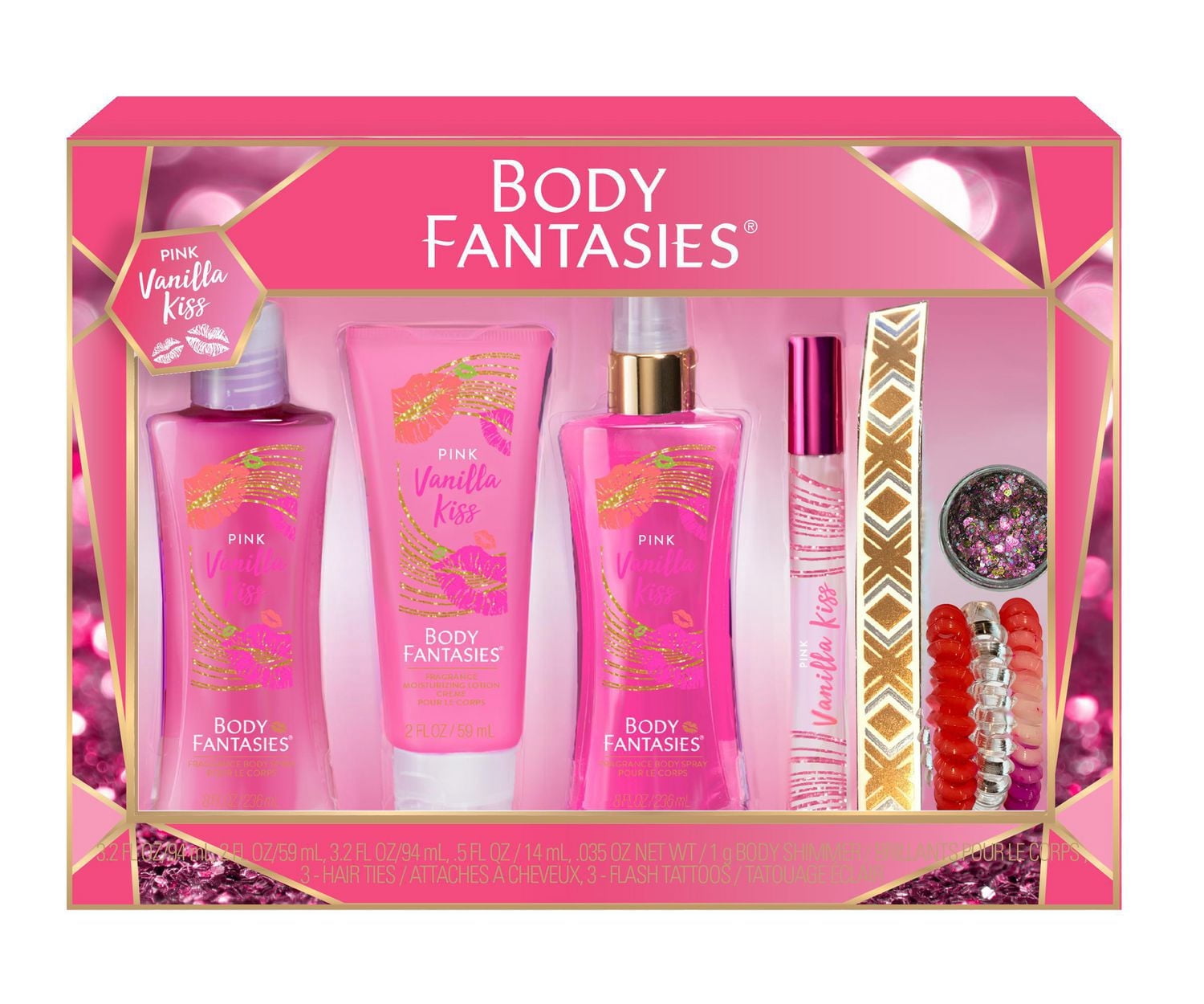 Body Fantasies Pink Vanilla Kiss Coffret-Cadeau