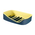 thumbnail image 2 of Oleegame 2PC Spoon And Lid Rest Soap Dish Shower Wall Mounted Soap Rack Bathroom Tub Drain Soap Dish Soap Dish Tray Box Kitchen Sink Counter Soap Dish Blue, 2 of 2