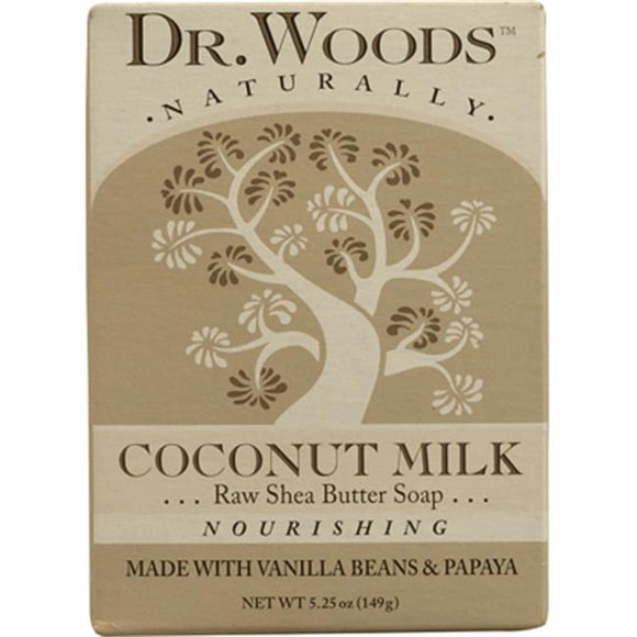 Dr. Woods Naturals 1077791 Savon en Barre Naturelle Lait de Coco - 5,25 oz