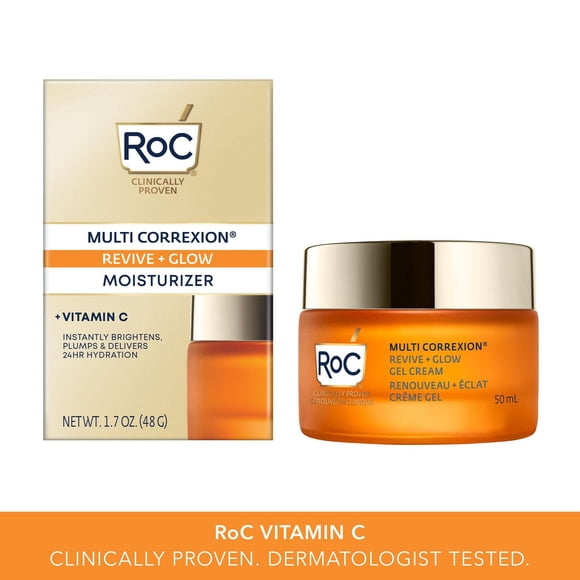 RoC Skincare - Multi Correxion®️ - Crème-gel Renouveau + Éclat avec de la Vitamine C (50 ml)