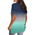 thumbnail image 4 of RKSTN Hauts Décontractés pour Femmes Blouse Imprimée Col en V Manches Courtes T-shirt Ample, 4 of 6