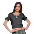 thumbnail image 3 of Moomaya Printed Two Piece Flared Skirt And Crop Top Rayon Ethnic Set For Girls, 3 of 6
