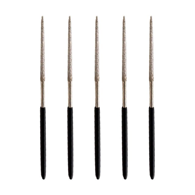 5 Pcs Ronds Limes à Aiguilles Diamant Réparation de Coupe Industrielle pour Verre Céramique 140mm
