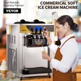 thumbnail image 2 of VEVOR Commercial Ice Cream Maker, 22-30L/H Yield, 2200W Countertop Soft Serve Machine with 2x6L Hopper 2L Cylinder LCD Panel Puffing Shortage Alarm, Frozen Yogurt Maker for Restaurant Snack Bar, Silve, 2 of 9