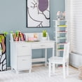 thumbnail image 2 of Costway Kids Wooden Study Desk & Chair Writing Table w/Drawer Storage Cabinet, 2 of 10